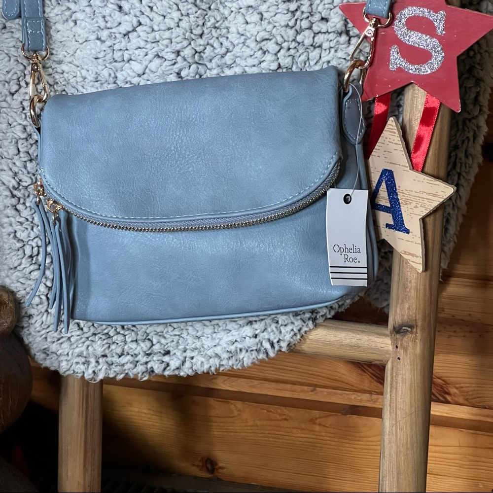 NWT. Ophelia Roe NWT Flap Over Top Crossbody Handbag
No discount on $10 items